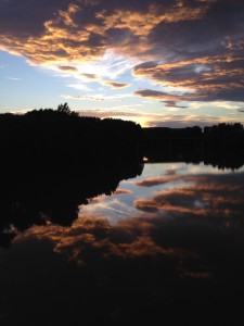 sunset over Rio Ebro