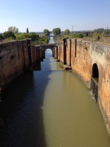 canal locks heading into Fromista