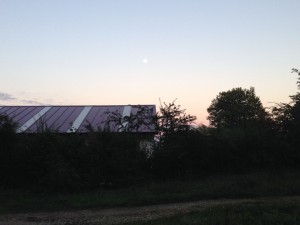 Walking with the moon from Roncevalles