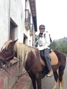 me and Bonnie about to set off for 10 km uphill