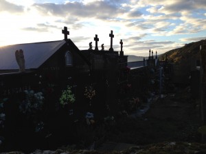 Early morning, late in the Camino bad humor:  "I see dead people"