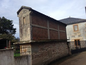 Grain stores like this at every house; some converted to bee hives for honey