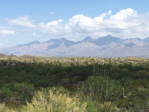 Looking at Santa Catalina mountains